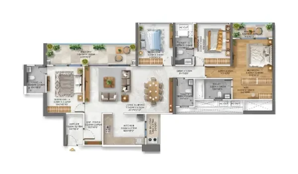 Featured Image of 4 Bhk Standard Floor Plan Purva Estrella