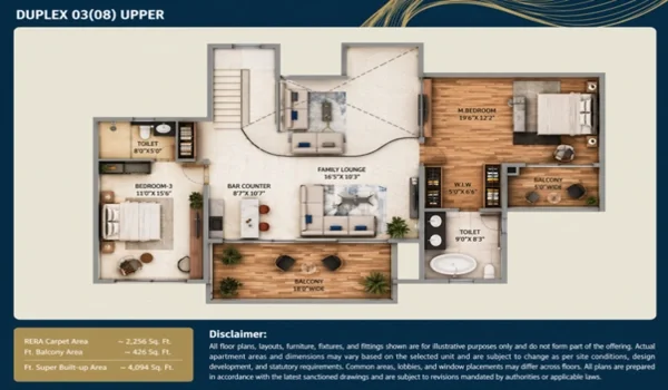Featured Image of Purva Northern Lights Duplex 03 08 Upper Elite Living And Social Design