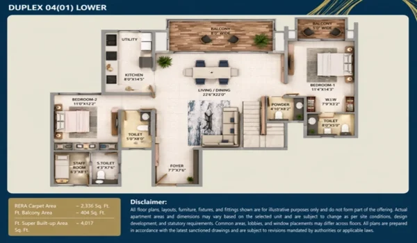 Featured Image of Purva Northern Lights Duplex 04 01 Lower Grand Floor Plan And Space Analysis