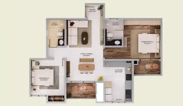Featured Image of Purva Northern Lights Phase 2 Floor Plan